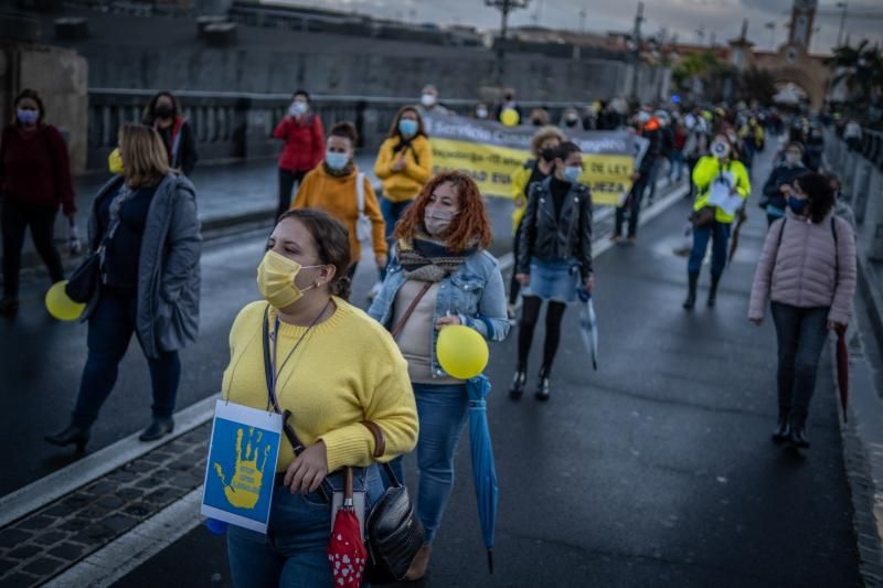 Manifestación de empleados públicos en Santa Cruz de Tenerife