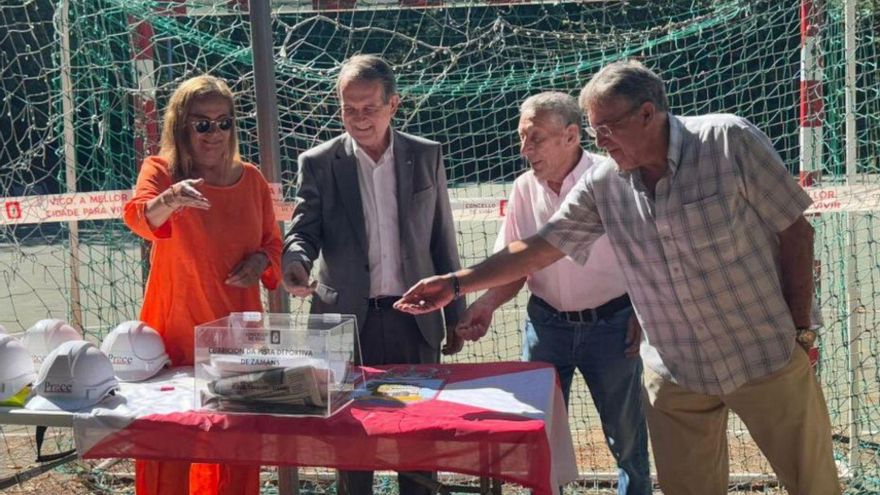 Silva, Caballero, Modesto Rodríguez y Pardo, en Zamáns.
