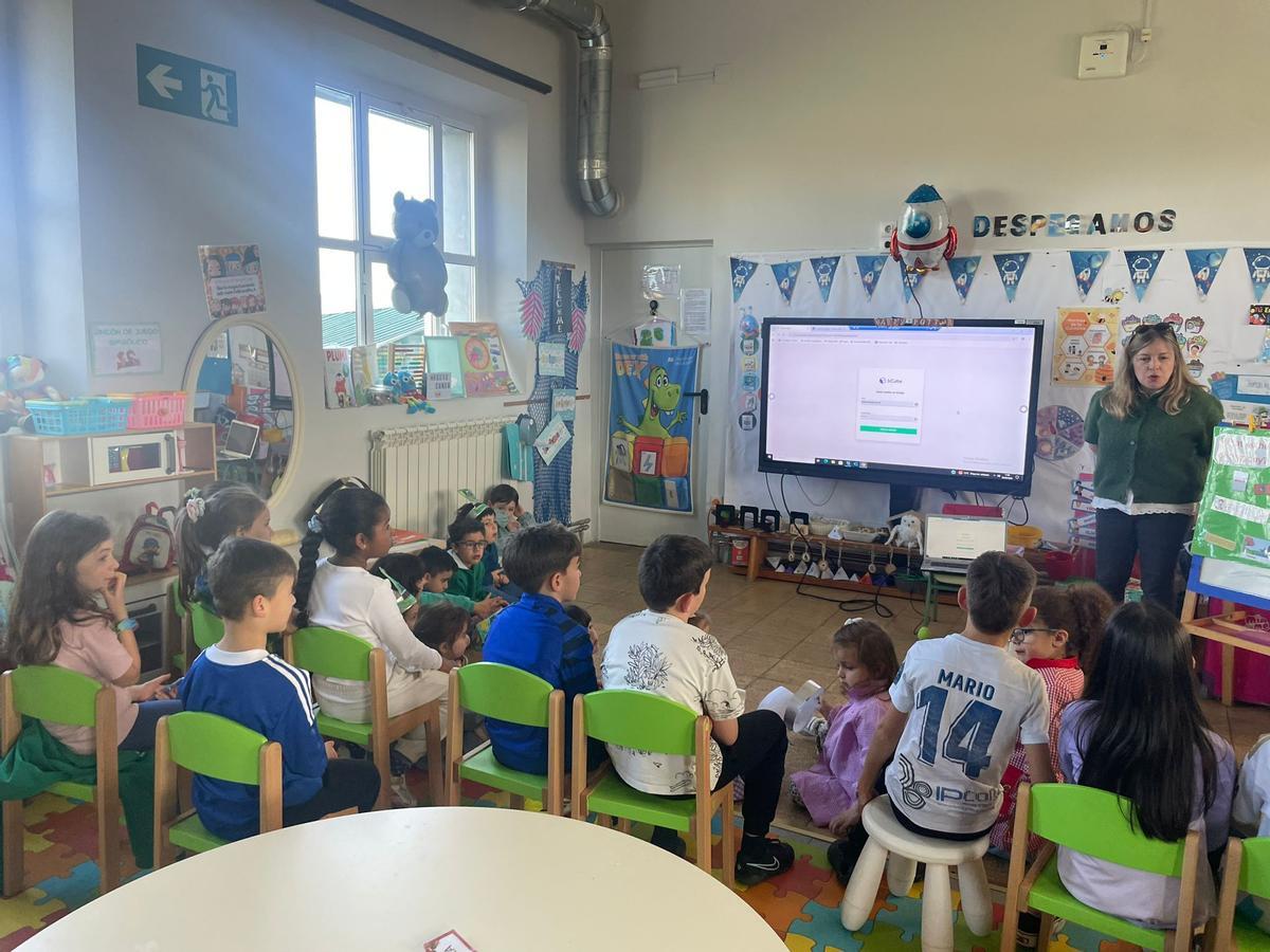 Los niños de Viella, en el taller