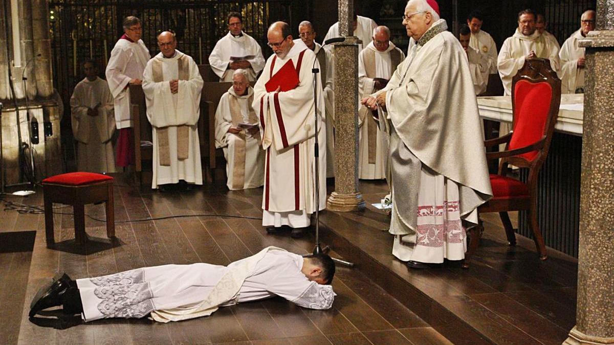 L&#039;ordenació de Dagoberto Rojas, l&#039;any 2018, a la Catedral de Girona.