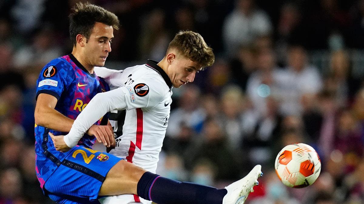 Eric, durante el partido ante el Eintracht