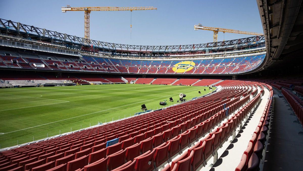 Una imagen de las obras del Camp Nou. Una imagen de las obras del Camp Nou.