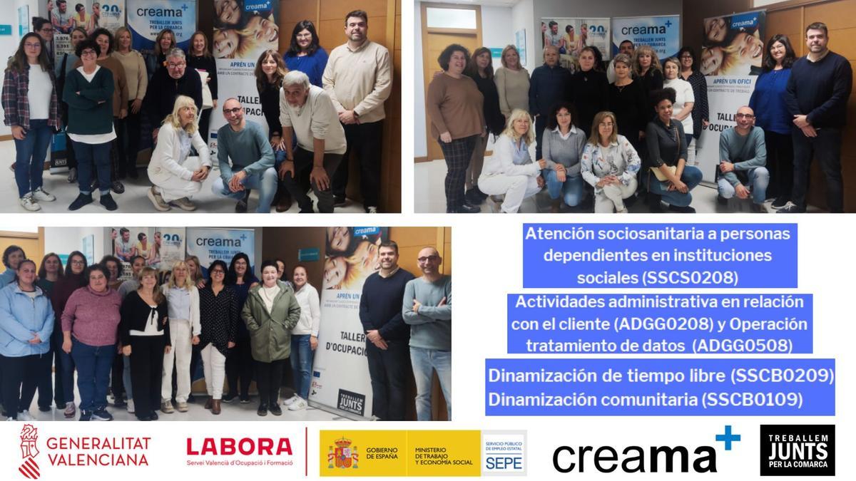 Los talleres de empleo que imparte el Creama