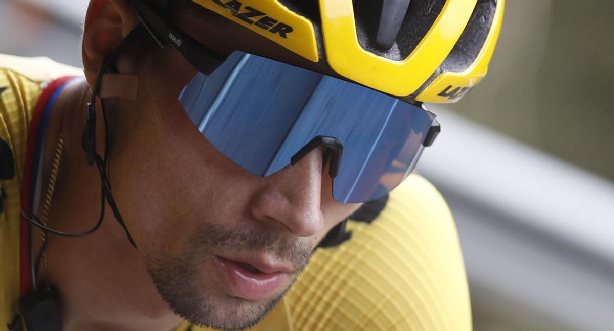 Roglic concentrado durante la sexta etapa de La Vuelta