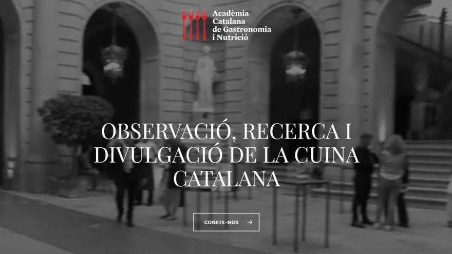L&#039;Acadèmia Catalana de Gastronomia estrena una nova pàgina web