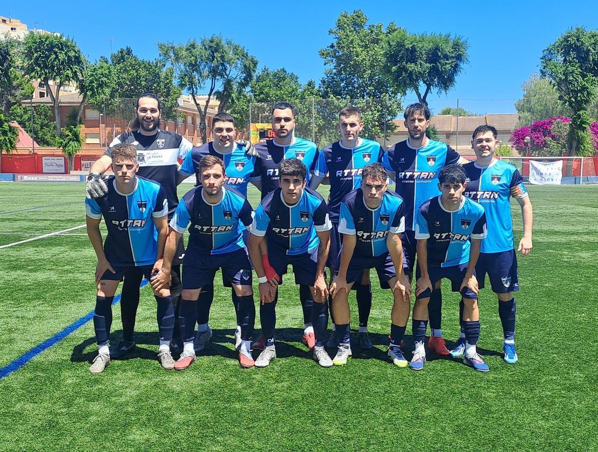Once inicial de la UE Tavernes de la Valldigna "B" en el último partido de la temporada
