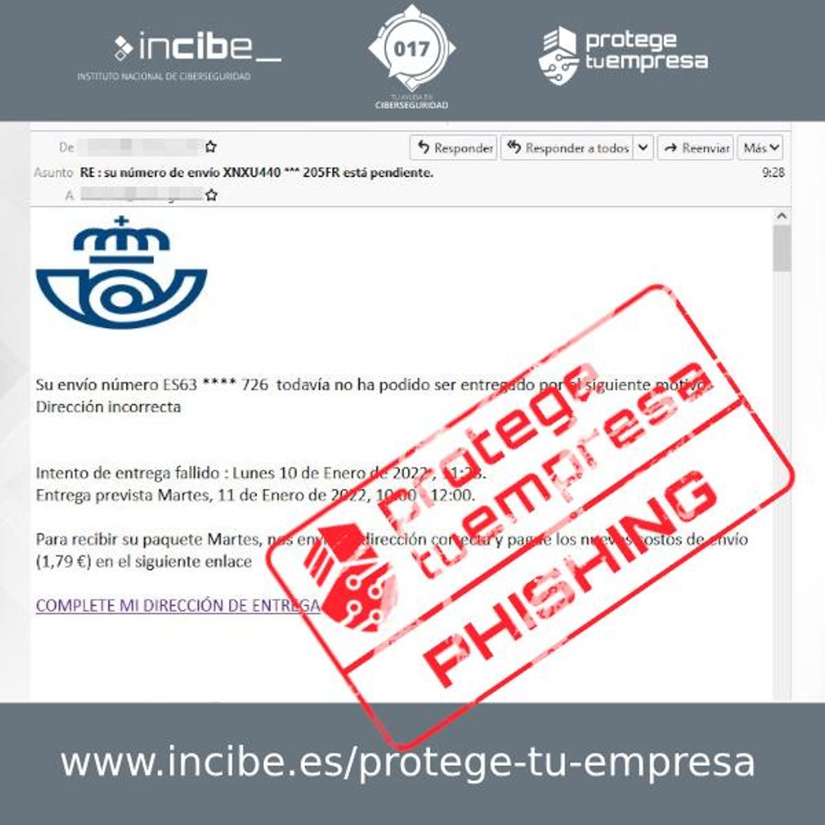 Alerta per una nova campanya de ‘phising’ que suplanta Correus Alerta per una nova campanya de ‘phising’ que suplanta Correus