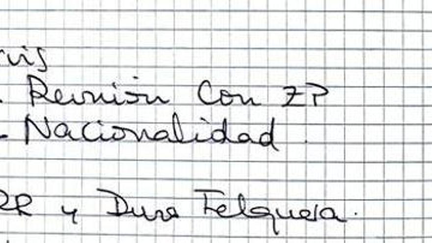 Leire Díez alude en sus notas a vínculos entre Zap