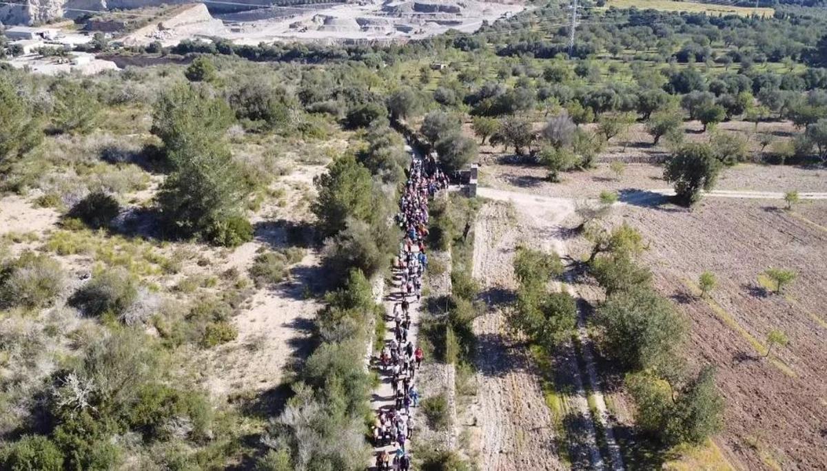 Otra imagen de la 'berena' reivindicativa celebrada en el camí de sa Roca el último Lunes de Pascua.