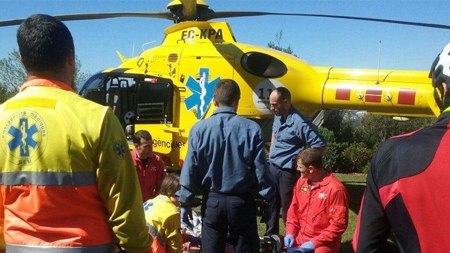 El ciclista accidentat a Sant Miquel va ser evaquat en helicòpter