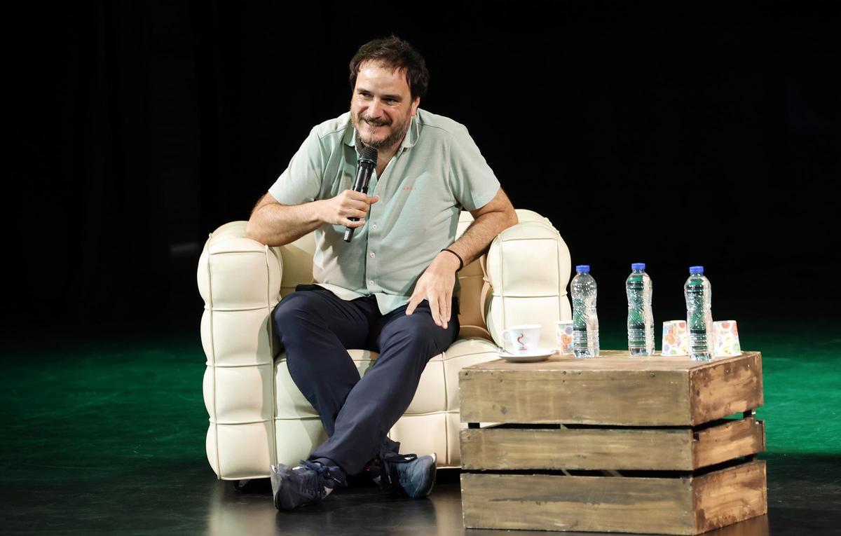 El director Aitor Arregi, durante su charla en la ESAD.