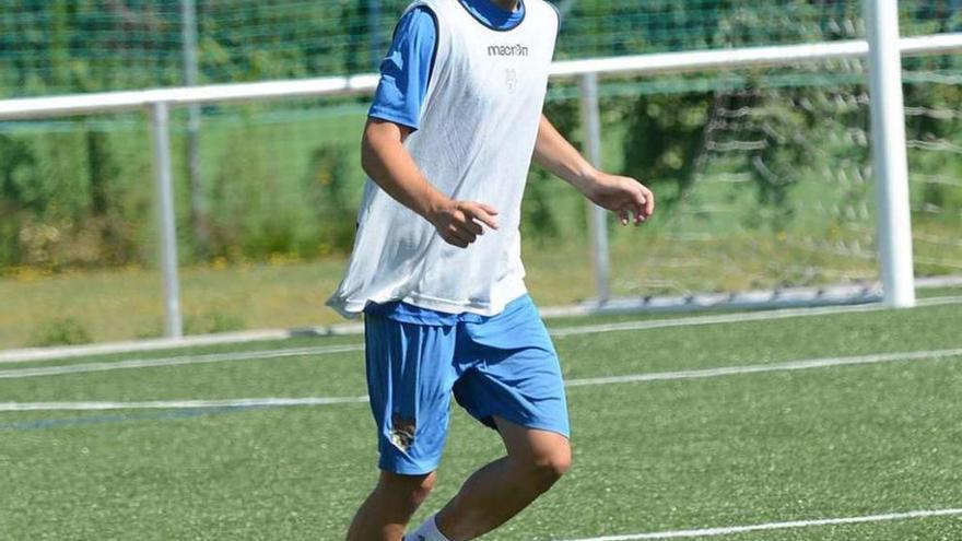 Jandrín, durante una sesión de entrenamiento. // Rafa Vázquez