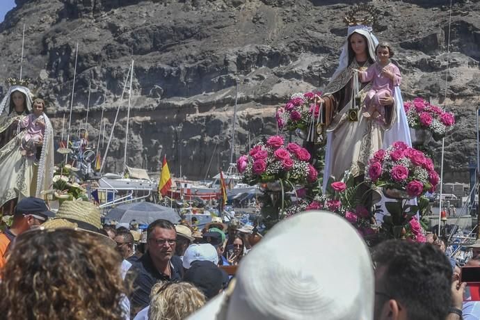 21-07-19 GRAN CANARIA. PUERTO DE ARGUINEGUIN-PUERTO DE MOGAN. MOGAN. Procesión marítima de la Virgen delCarmen desde el Puerto de en Arguineguín hasta el Puerto de Mogán.Fotos: Juan Castro  | 21/07/2019 | Fotógrafo: Juan Carlos Castro