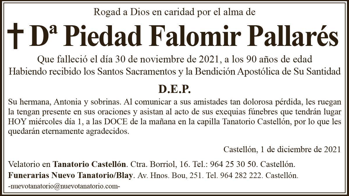 Dª Piedad Falomir Pallarés