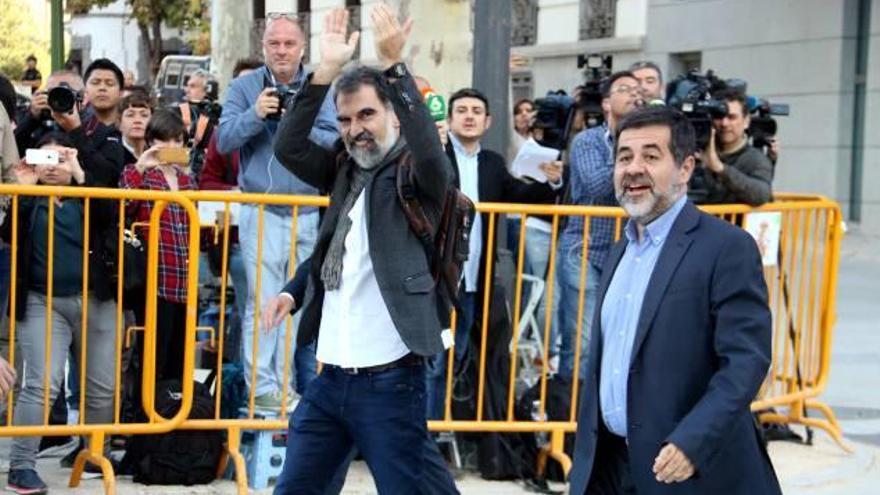 Jordi Cuixart i Jordi Sànchez en una imatge de l&#039;octubre passat.