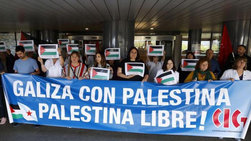 Concentración por los hospitales palestinos en Montecelo.