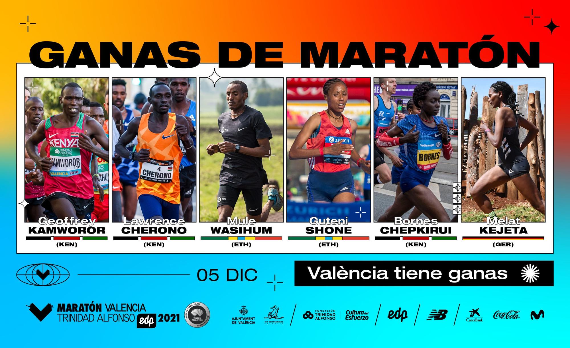 La élite del Maratón Valencia buscará la carrera más rápida del año 2021