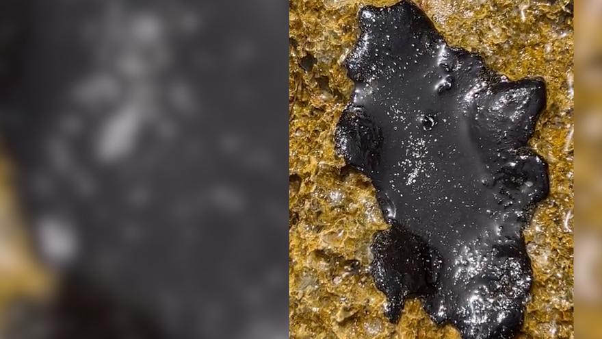 VÍDEO | Así son los restos de petróleo encontrados en calas de Manacor
