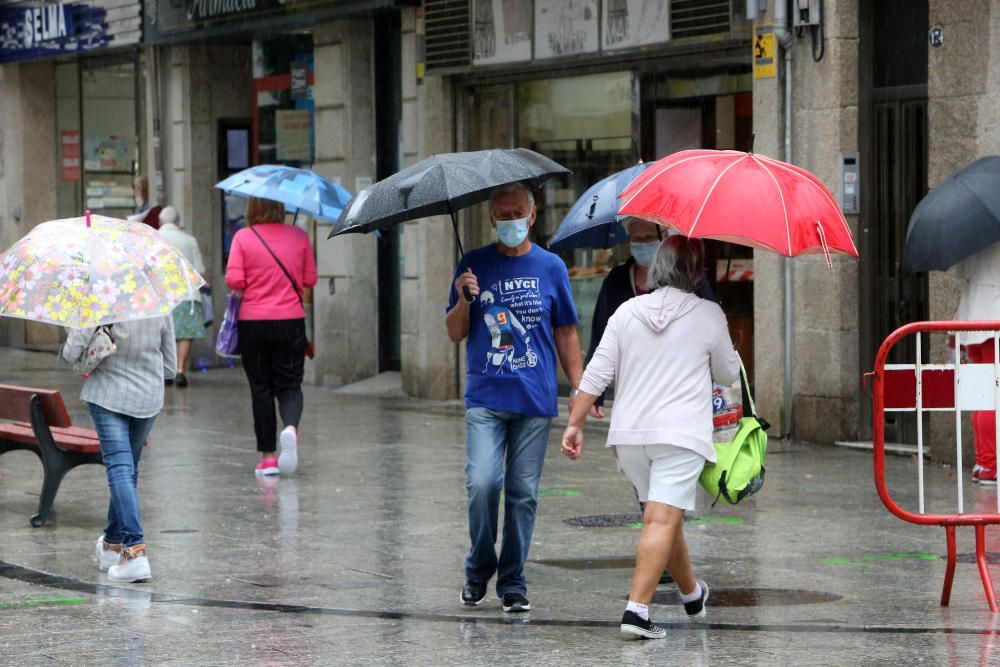 La lluvia volvió a toda Galicia después de un mes sin precipitacione