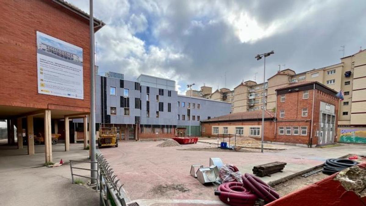 Obras en el colegio Los Campos.