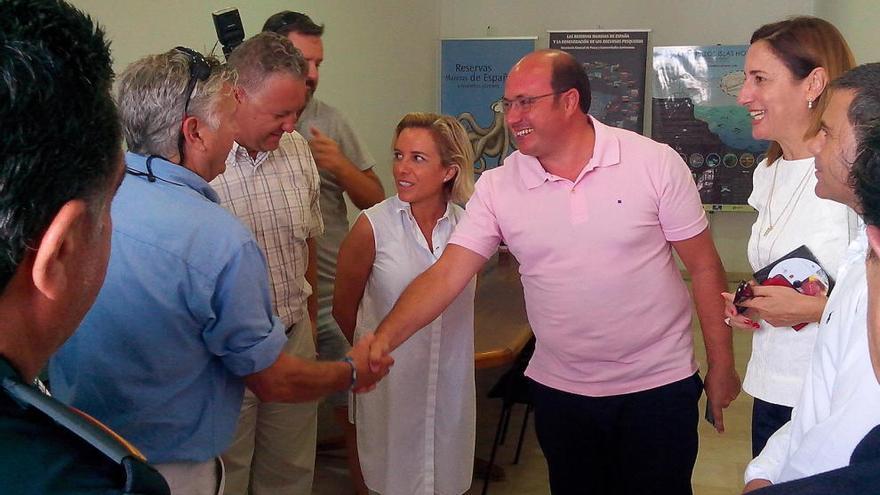 Pedro Antonio Sánchez durante la visita