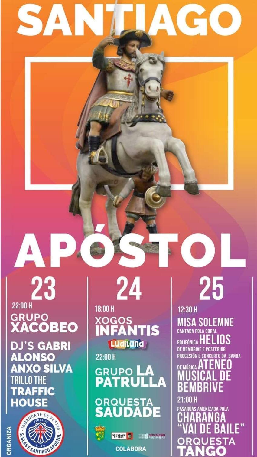 Cartel de las Festas de Santiago Apóstolo en Bembrive