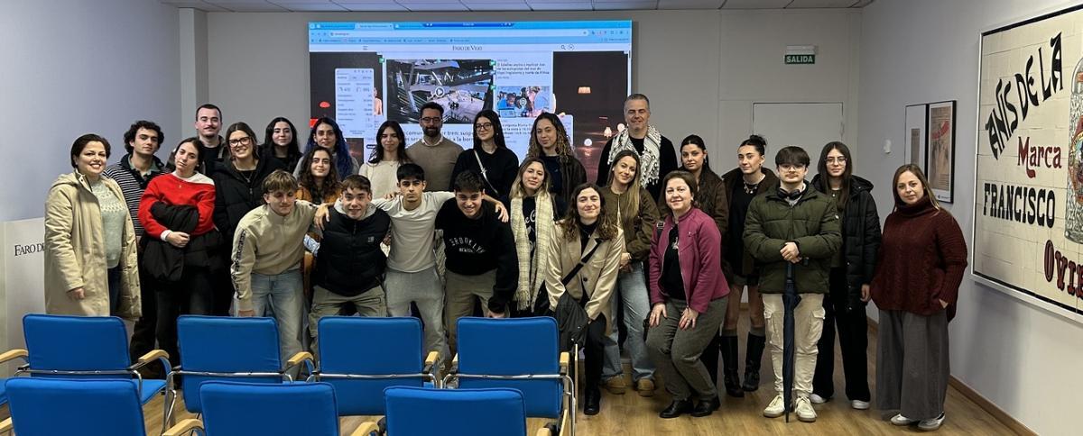 Un momento de la visita.