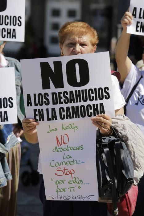 Protesta de los vecinos de La Camocha