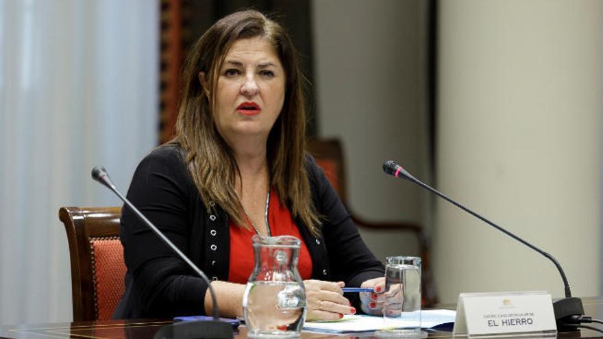 Belén Allende, en el Parlamento de Canarias.