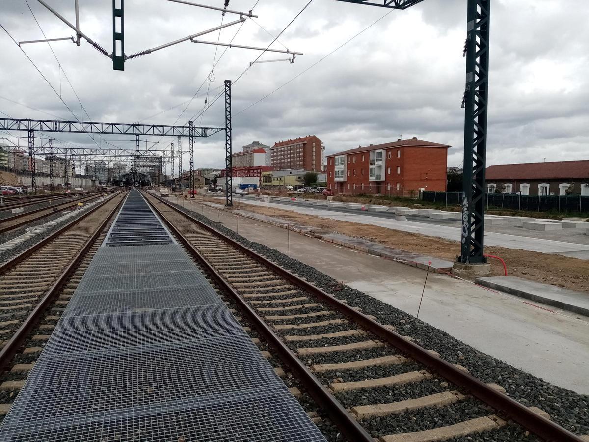Obras de reordenación de vías y andenes en la estación de San Cristóbal de A Coruña