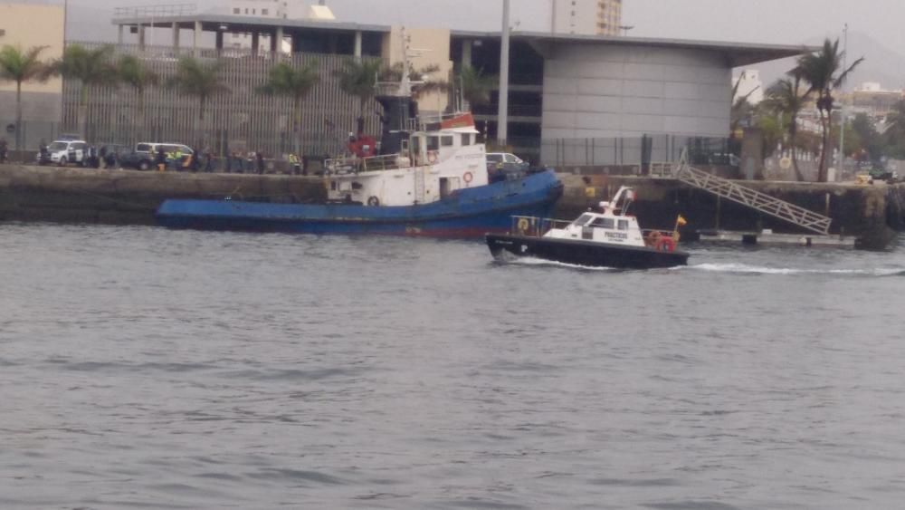 Llega a la capital grancanaria el barco de la droga de Manuel Charlin