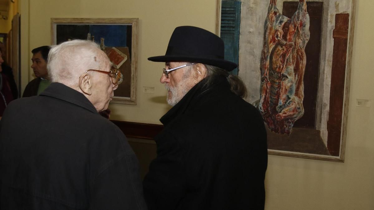 Torras con el escultor Silveiro Rivas.