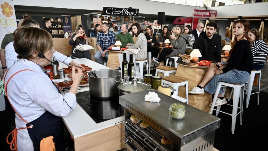 Showcooking durante la jornada de apertura de la feria