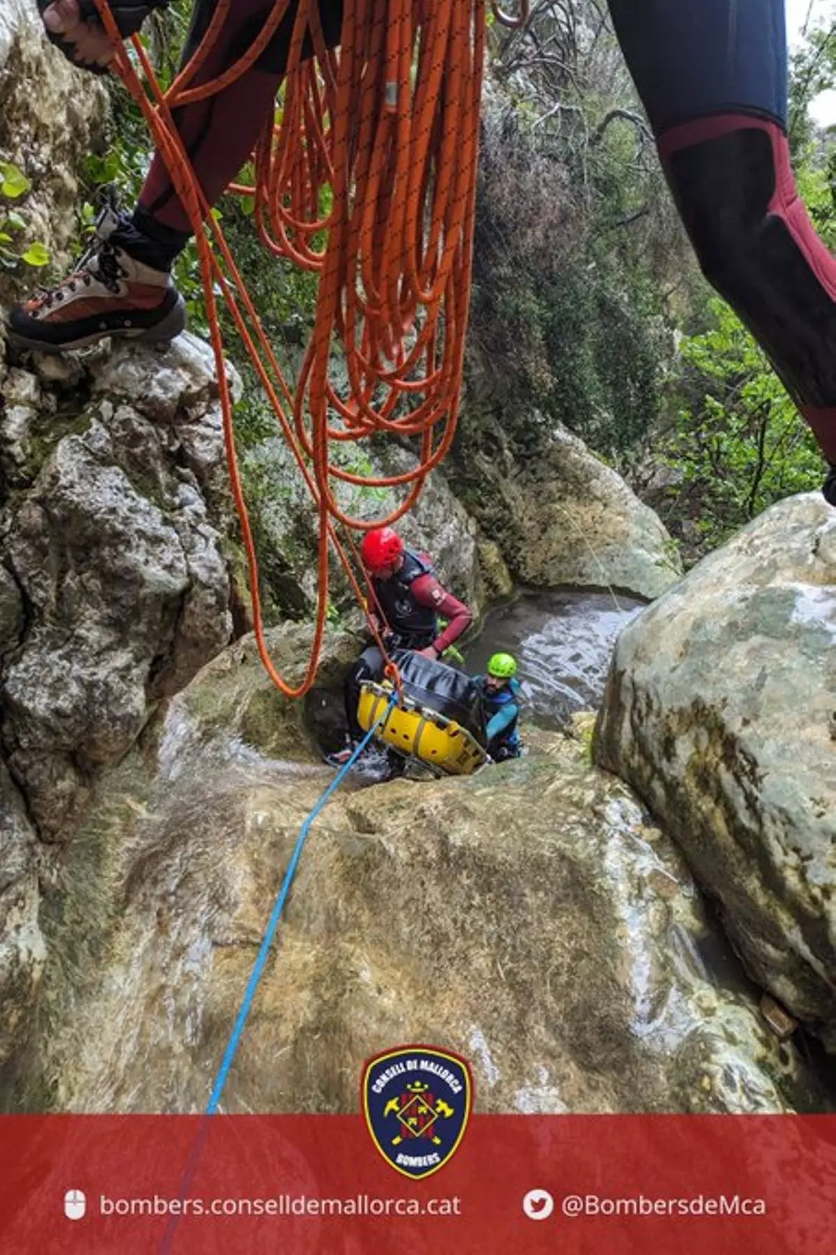 Siete horas de rescate en l'Ofre, en la Serra de Tramuntana