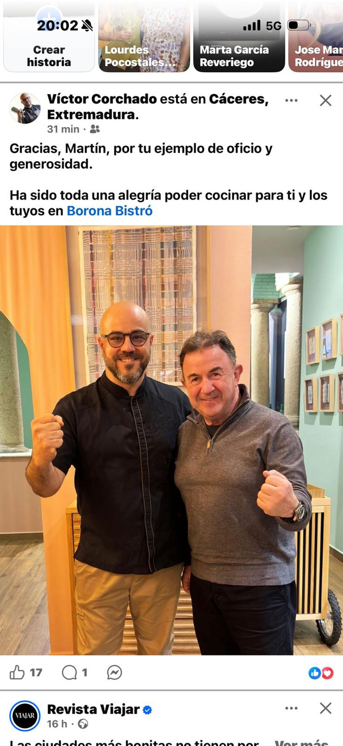 Martín Berasategui, junto a David Corchado.