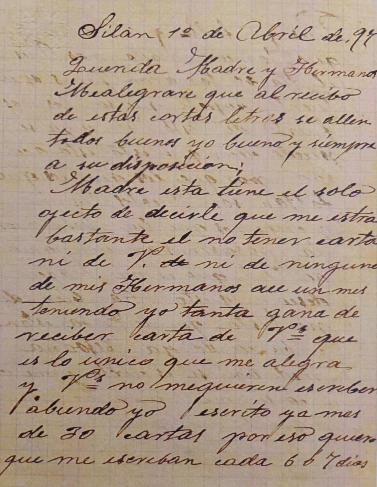 Fragmento de carta.