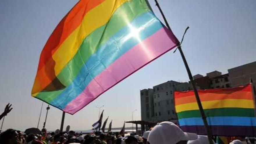 Manifestación contra la homofobia en Cuba.