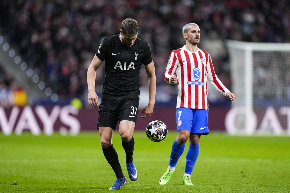 El Atlético de Madrid vence en la ida de los octavos de final de la Champions.