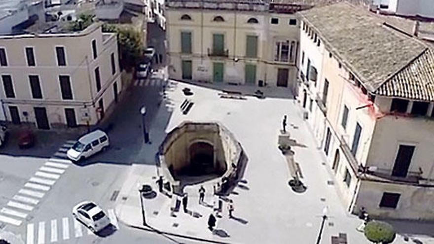 La fuente de Santa Margalida desde las alturas.