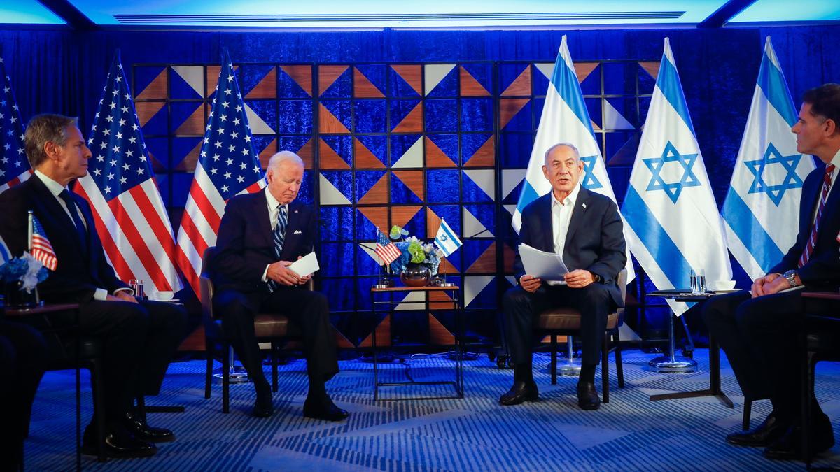 US President Joe Biden meets Israeli Prime Minister Benjamin Netanyahu in Israel