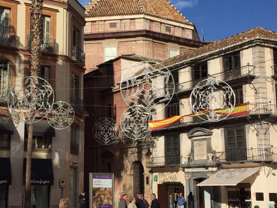 Luces de Navidad en el Centro de Málaga.