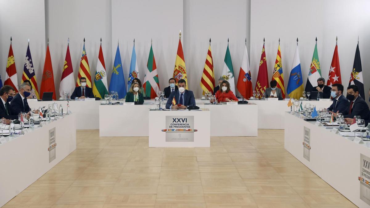 Última reunión de la Conferencia de Presidentes autonómicos celebrada en marzo de 2022 en La Palma.