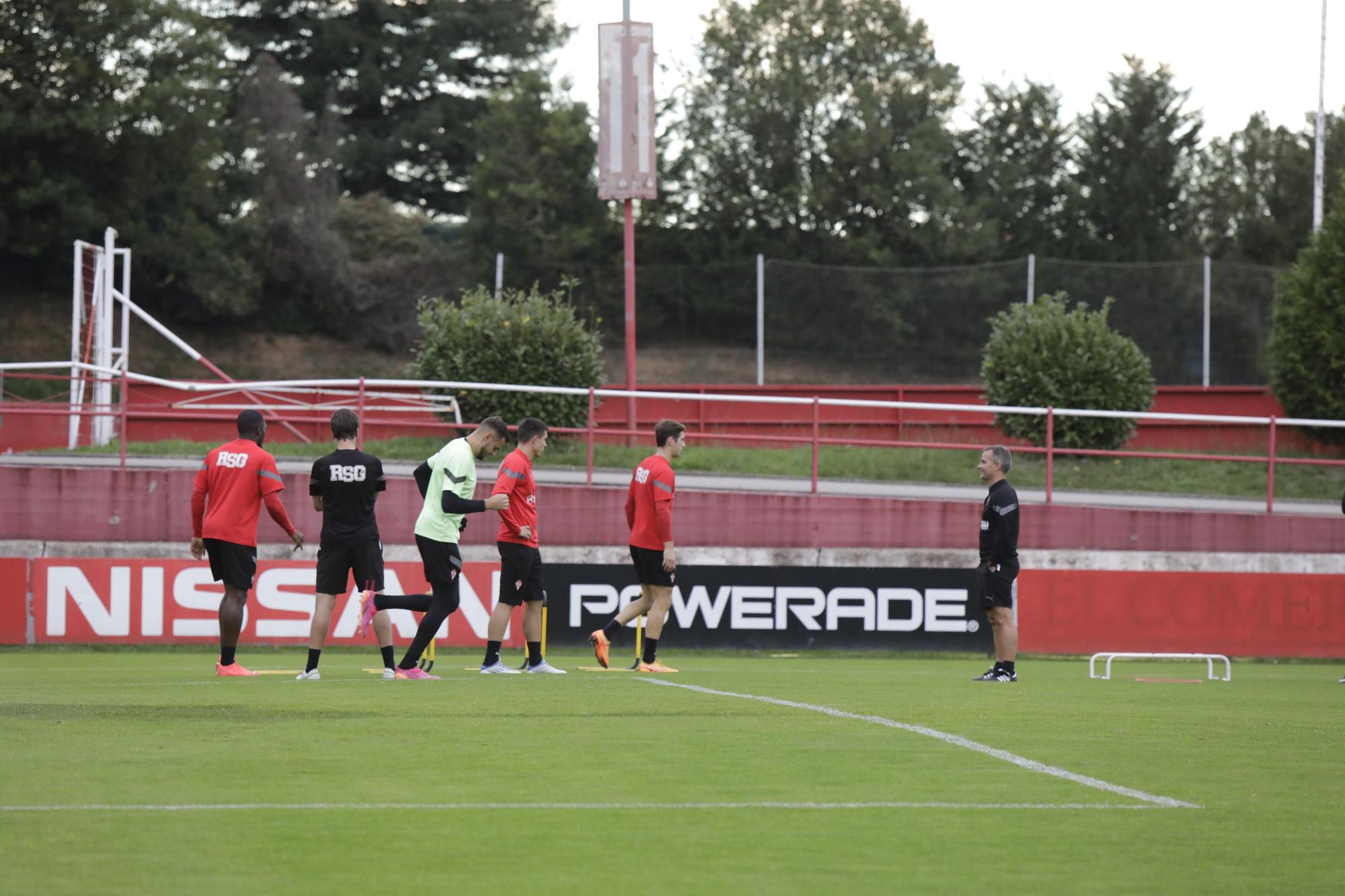 En imágenes: Entrenamiento del Sporting en Mareo