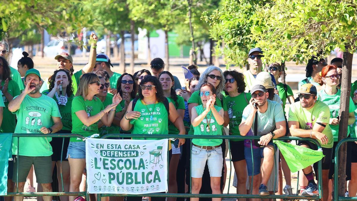Recientes protestas de los docentes en Castelló.