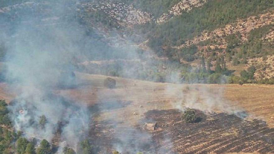 L&#039;incendi, ahir a la tarda