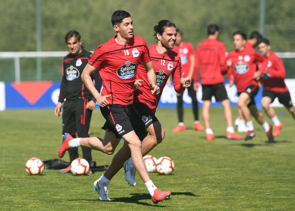 El Dépor prepara el partido de Oviedo