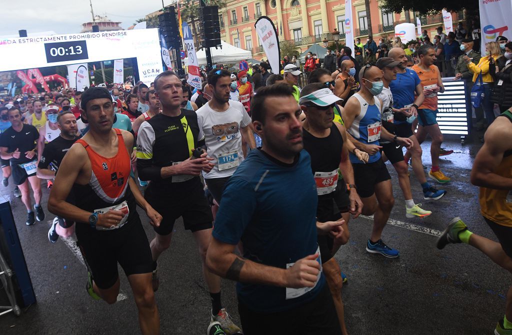 Así fue la salida de la maratón y la media maratón de Murcia