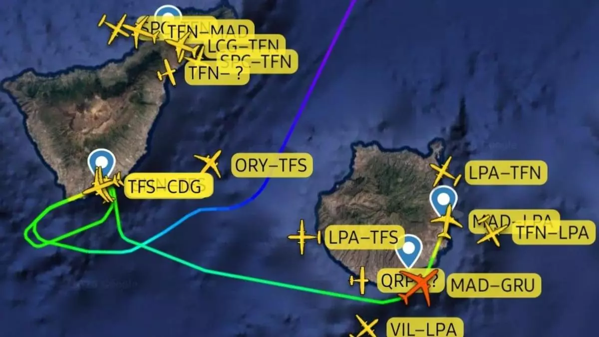Emergencia aérea en Gran Canaria: un vuelo a Brasil se desvía tras fallar dos aterrizajes en Tenerife