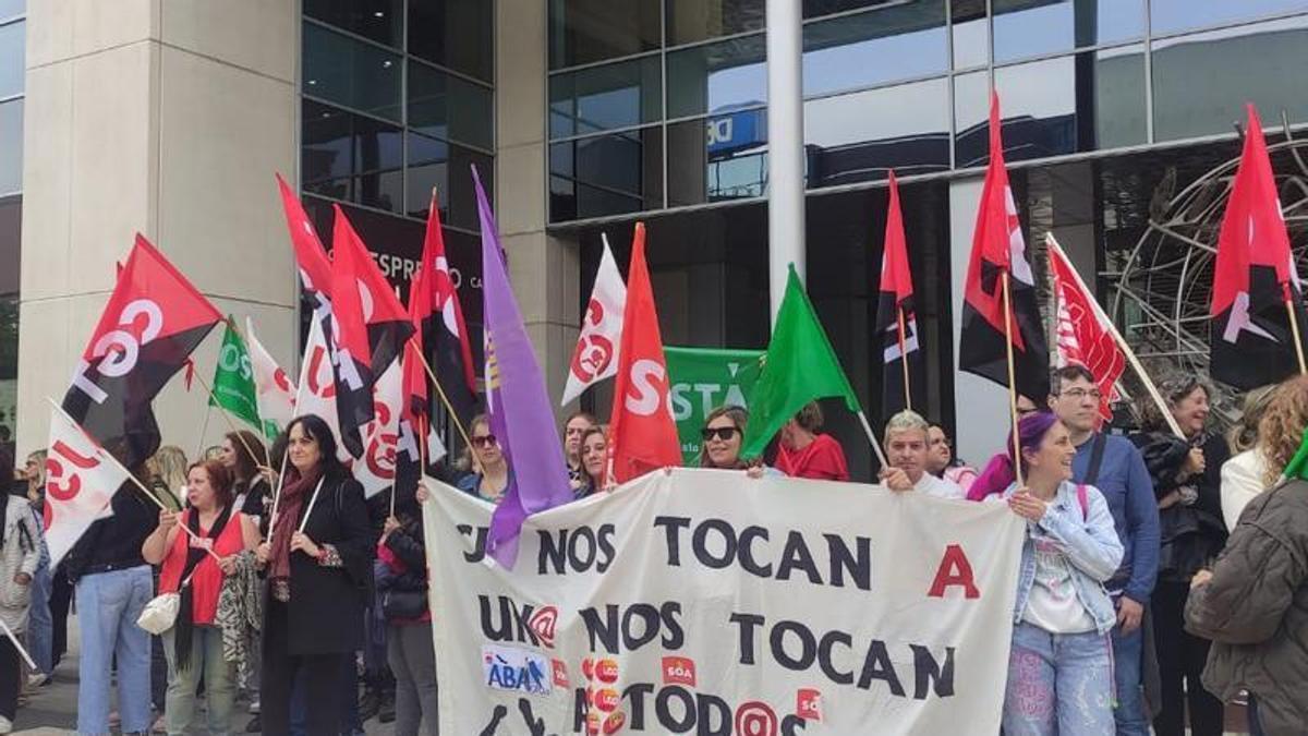 Imagen de archivo de una protesta de los trabajadores de Abai en Zaragoza.
