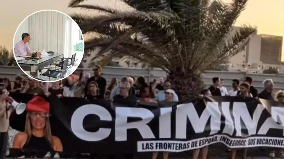 Hazte Oír lleva su protesta contra Pedro Sánchez a La Mareta, en Lanzarote: "Quiero que te vayas"